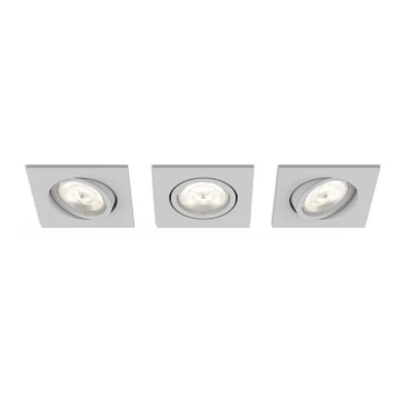 Philips 50123/87/P0 - К-кт 3бр. LED Димируеми лунички за вграждане CASEMENT LED/4,5W/230V