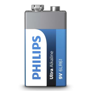 Philips 6LR61E1B/10 - Алкална батерия 6LR61 ULTRA ALKALINE 9V 600mAh