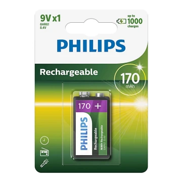 Philips 9VB1A17/10 - акумулаторна батерия MULTILIFE NiMH/9V/170 mAh