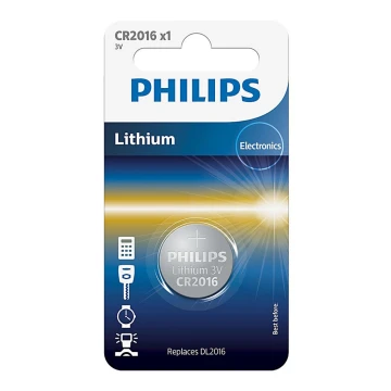 Philips CR2016/01B - Литиева батерия плоска CR2016 MINICELLS 3V 90mAh
