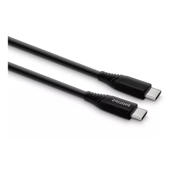 Philips DLC5206C/00 - USB кабел USB-C 3.0 конектор 2м черен/сив