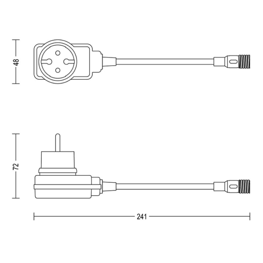 Philips - Екстериорен адаптер за захранване за електрическа мрежа GARDENLINK 12W/24/230V IP44