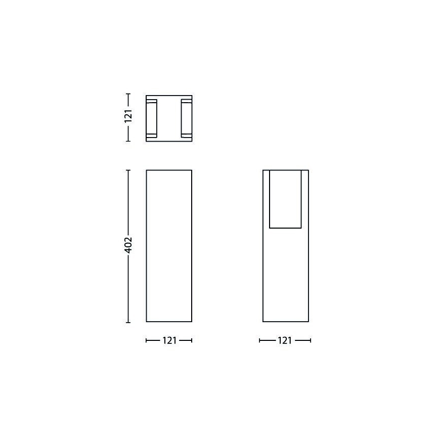 Philips - Екстериорна лампа BRIDGE 1xE27/14W/230V IP44 40,2 см