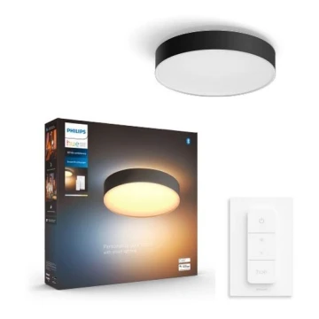 Philips - LED Димируем плафон Hue LED/19,2W/230V 2200-6500K Ø 381 мм черен + дистанционно управление