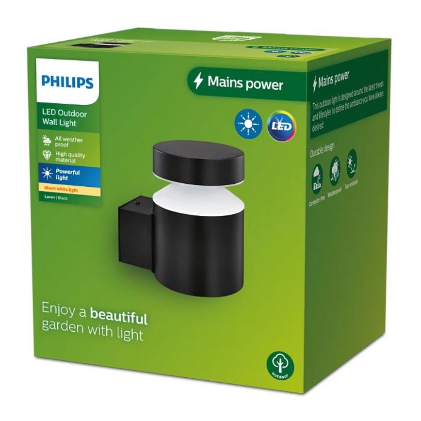 Philips - LED Екстериорен аплик LAVEN LED/6W/230V 2700K IP44