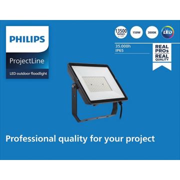 Philips - LED Екстериорен прожектор PROJECTLINE LED/150W/230V IP65 3000K