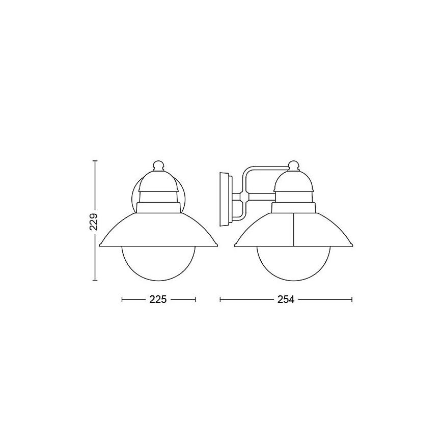 Philips - LED Екстериорен аплик с крушка със сензор за здрач DAMASCUS 1xE27/9W/230V IP44