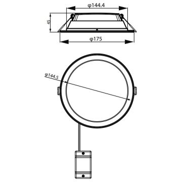 Philips - LED Лампа за окачен таван LEDINAIRE LED/12W/230V IP40 3000K