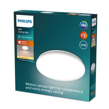 Philips - LED Плафон със сензор ACUNA LED/21W/230V 2700K