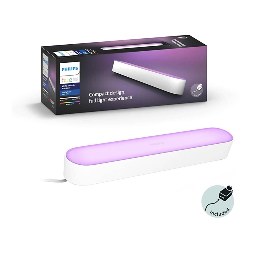 Philips - LED RGB Димируема настолна лампа Hue PLAY SINGLE PACK White And Color Ambiance LED/6W/230V бяла