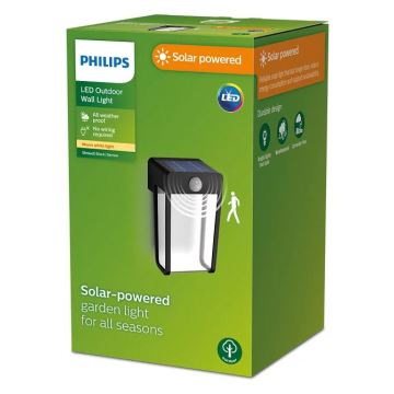 Philips - LED Соларен аплик със сензор SHROUD LED/2,3W/3,7V IP44