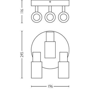 Philips - Спот PALMS 3xE14/25W/230V