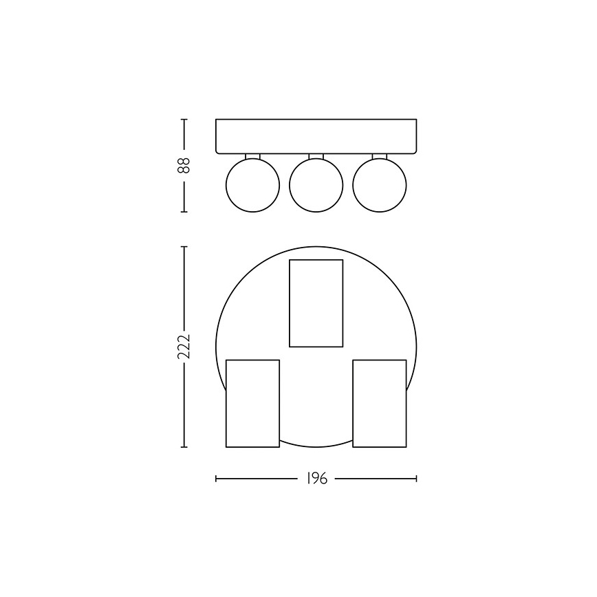 Philips - Спот за баня IDRIS 3xGU10/5W/230V IP44 бял