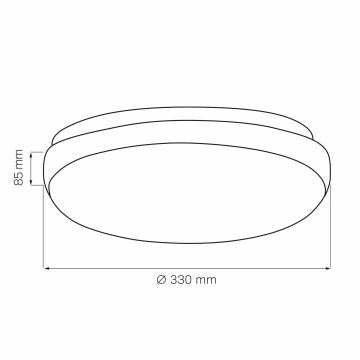 Плафон BENEDYKT 2xE27/20W/230V Ø 33 cm черен