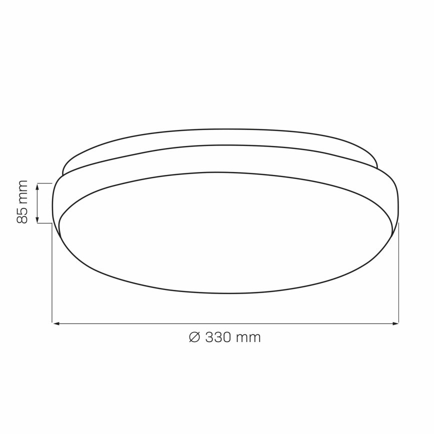 Плафон BENEDYKT 2xE27/20W/230V Ø 33 cm черен