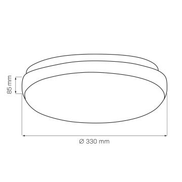 Плафон BOGDAN 2xE27/20W/230V Ø 33 cm бял