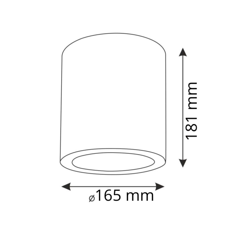 Плафон JUPITER 1xE27/20W/230V 181x165 mm