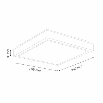 Плафон KAZIMIERZ 2xE27/20W/230V 29,5x29,5 cm черен