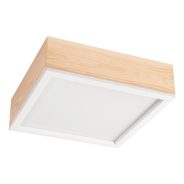 Плафон NATURAL SQUARE 2xE27/15W/230V 31x31 см бор/бял