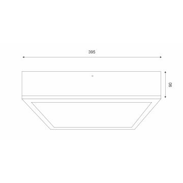 Плафон NATURAL SQUARE 4xE27/15W/230V 39x39 см бор/бял