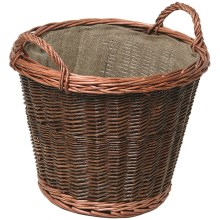 Плетена кошница за дърва с дръжки 50x48 см