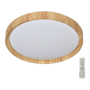 Prezent 71330 - LED Димируема лампа WOODEN LED/33W/230V 3000-6500K + дистанционно