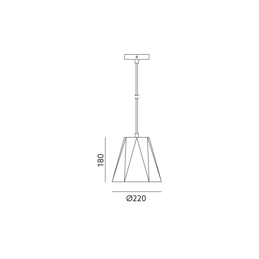 Полилей на верижка PITTORE 1xE27/25W/230V