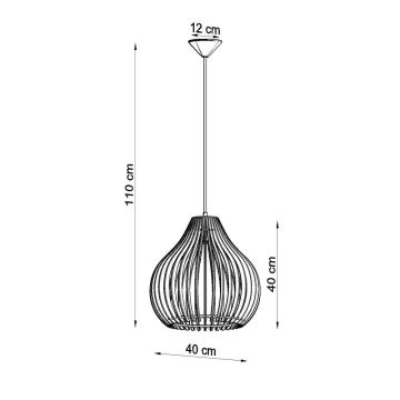 Полилей на въже APRILLA 1xE27/60W/230V