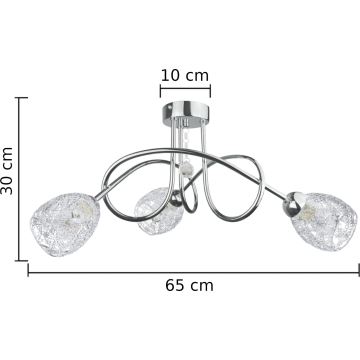 Полилей за повърхностен монтаж TWIST CRYSTAL 3xE14/40W/230V