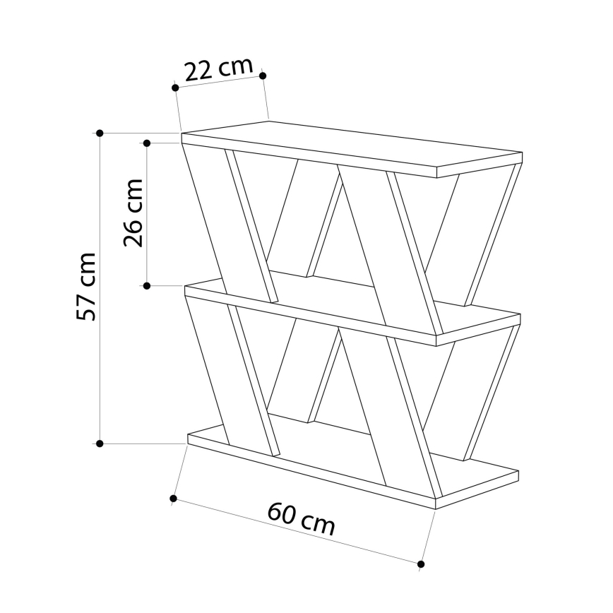 Помощна масичка LAZENA 57x60 cм антрацит