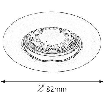 Rabalux - К-кт 3xLED Лампа за вграждане 3xGU10/3W/230V IP40