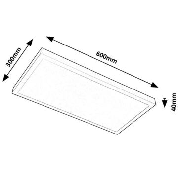 Rabalux - LED Панел за повърхностен монтаж LED/24W/230V 4000K 60x30 см