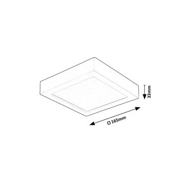 Rabalux - LED Плафониера LED/15W/230V 4000K 16x16 см бял