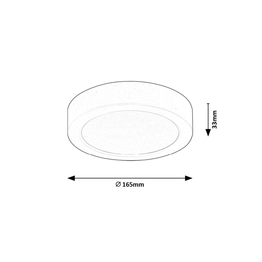 Rabalux - LED Плафониера LED/15W/230V 4000K Ø 16 см черен