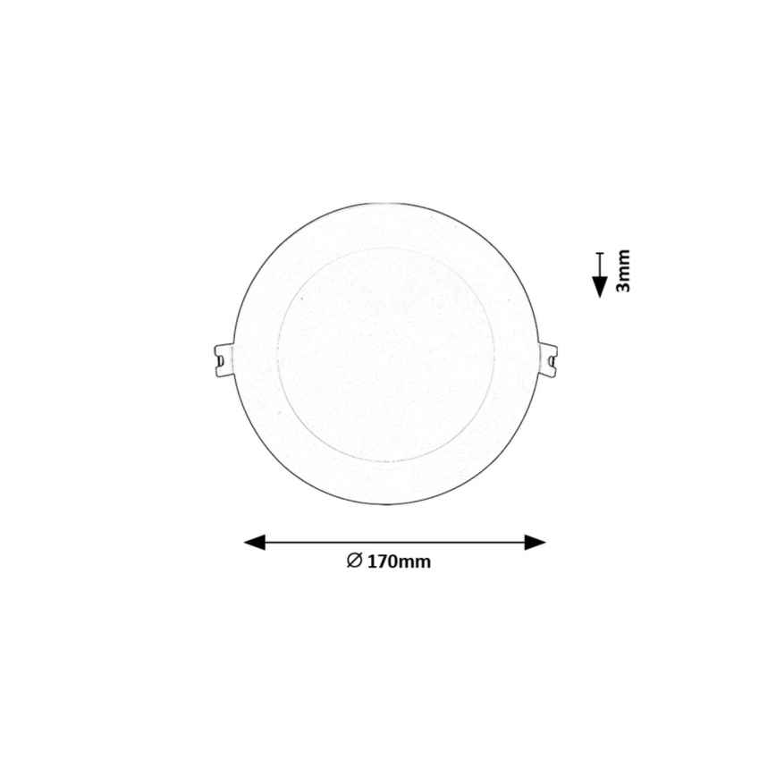 Rabalux - LED Лампа за окачен таван LED/12W/230V 3000K Ø 17 см бял