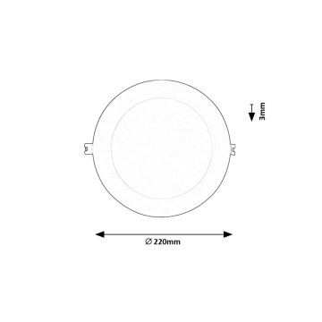 Rabalux - LED Лампа за окачен таван LED/18W/230V Ø 22 см бял