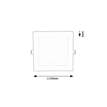 Rabalux - LED Лампа за окачен таван LED/12W/230V 17x17 см бял