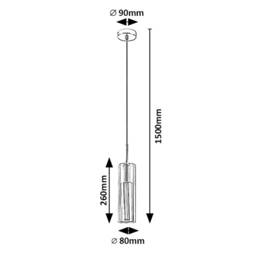 Rabalux - Пендел 1xGU10/50W/230V прозрачен/хром