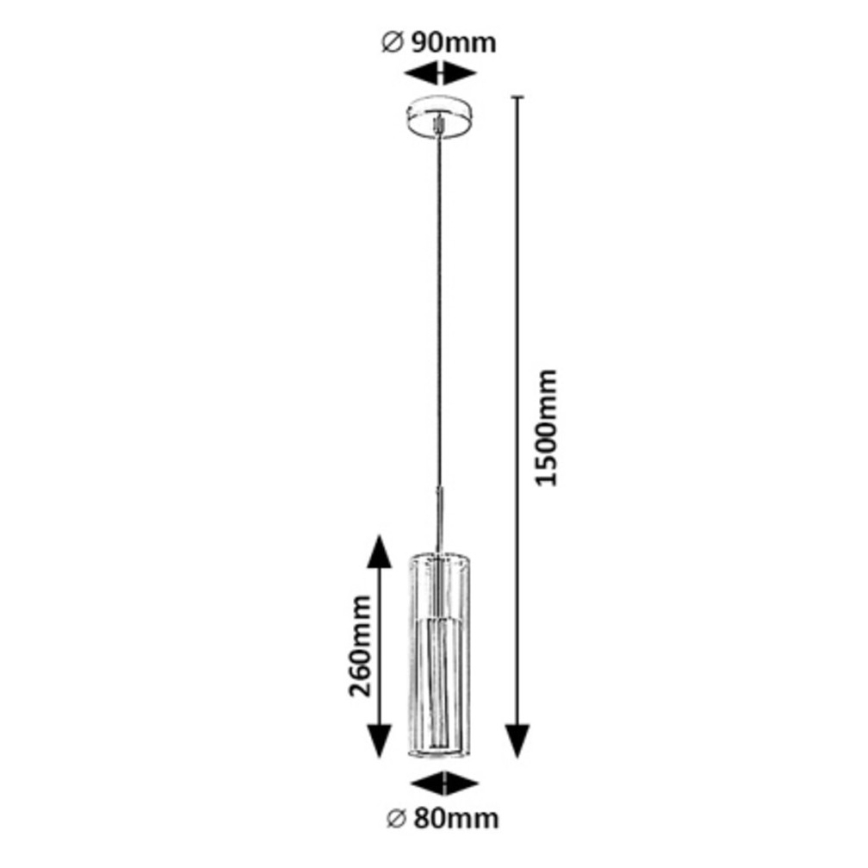 Rabalux - Пендел 1xGU10/50W/230V прозрачен/черен