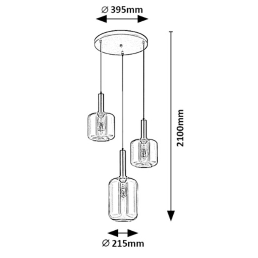 Rabalux - Пендел 3xE27/40W/230V