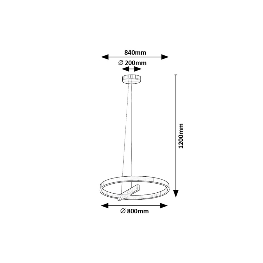 Rabalux - LED Пендел LED/40W/230V лъскав хром