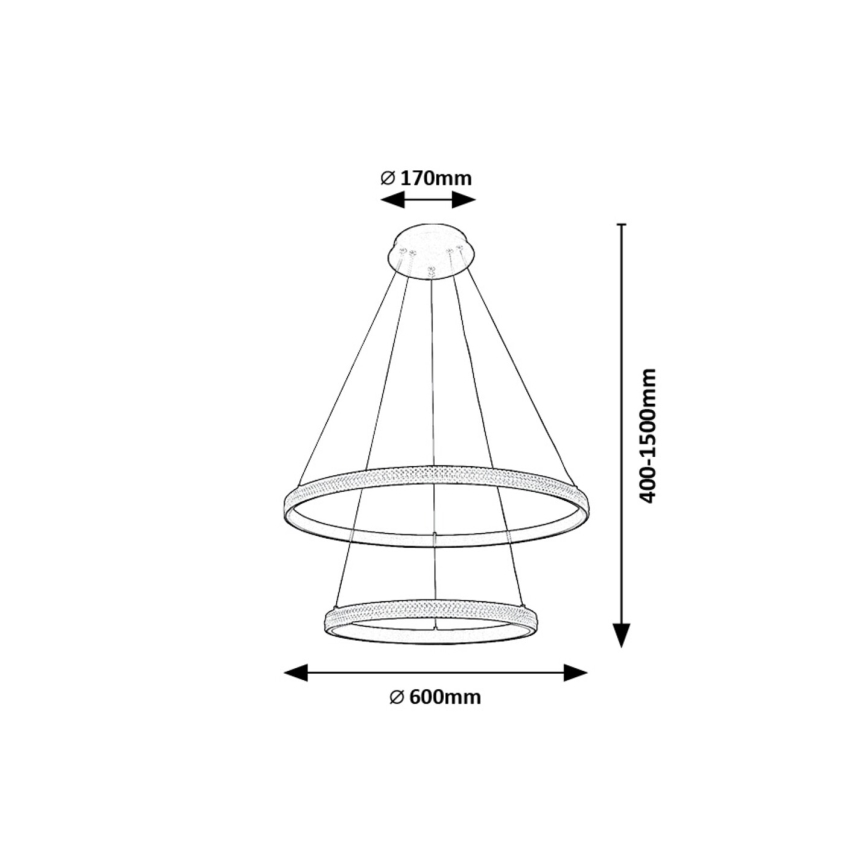 Rabalux - LED Пендел LED/60W/230V 3000K