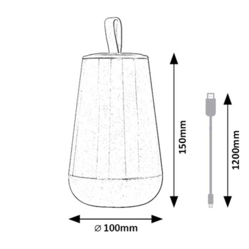 Rabalux - LED RGB Димируема акумулаторна настолна лампа LED/2W/5V 3000K 1800 mAh