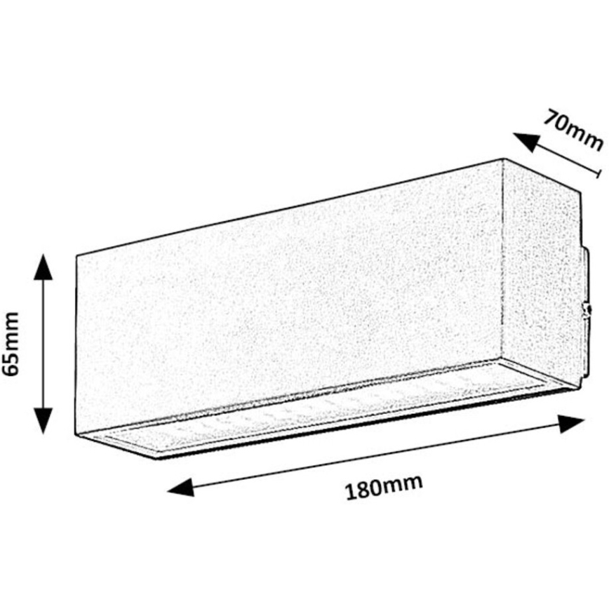 Rabalux - LED Екстериорен аплик LED/10W/230V IP54 черен