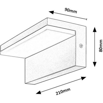 Rabalux - LED Екстериорен аплик LED/10W/230V IP54 черен