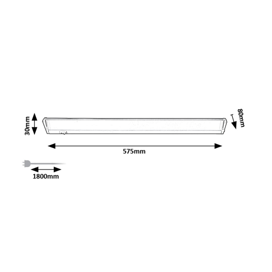 Rabalux - LED Лампа за под кухненски шкаф LED/10W/230V 4000K 57 см бял