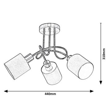 Rabalux - Полилей 3xE14/25W/230V