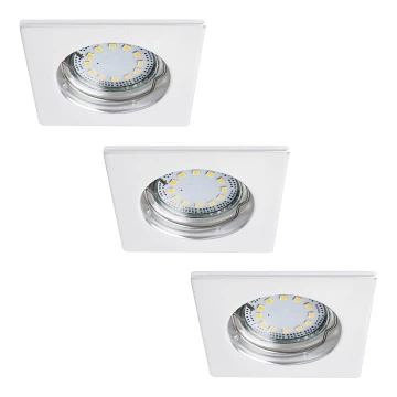 Rabalux - К-кт 3x LED Лампа за вграждане в баня 1xGU10/3W/230V IP44