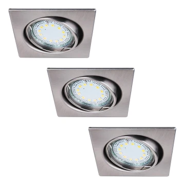 Rabalux - К-кт 3xLED Лампа за вграждане 1xGU10/3W/230V IP40