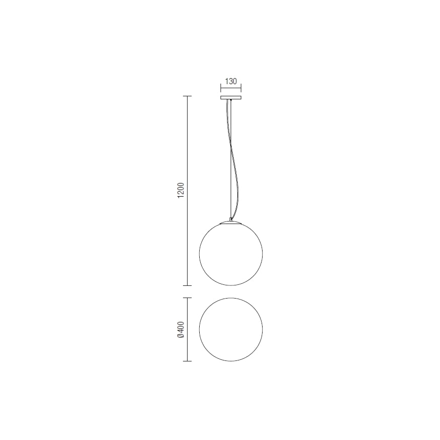 Redo 01-1066 - Пендел OLA 2xE27/42W/230V Ø 40 см